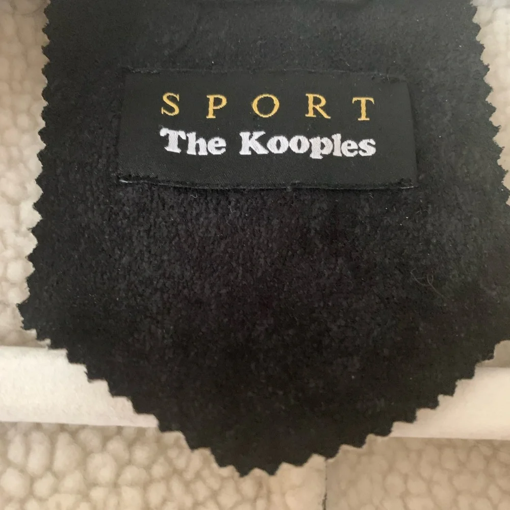 The Kooples Sport Black Suede Sherpa Lined Open Front Jacket Women Sz S Outdoor